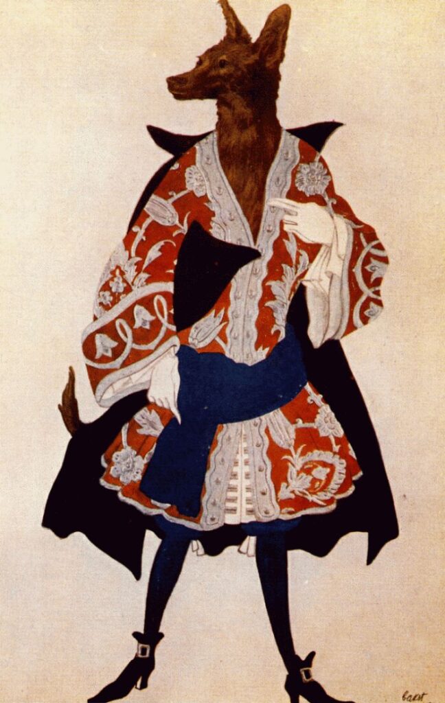 The sleeping beauty wolf (1921) - Léon Bakst Tablo