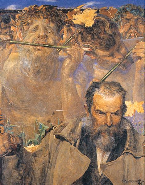 The story of a song (Portrait of Adam Asnyk) (1899) - Jacek Malczewski Tablo