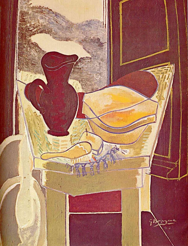 The wash stand (1942) - Georges Braque Tablo