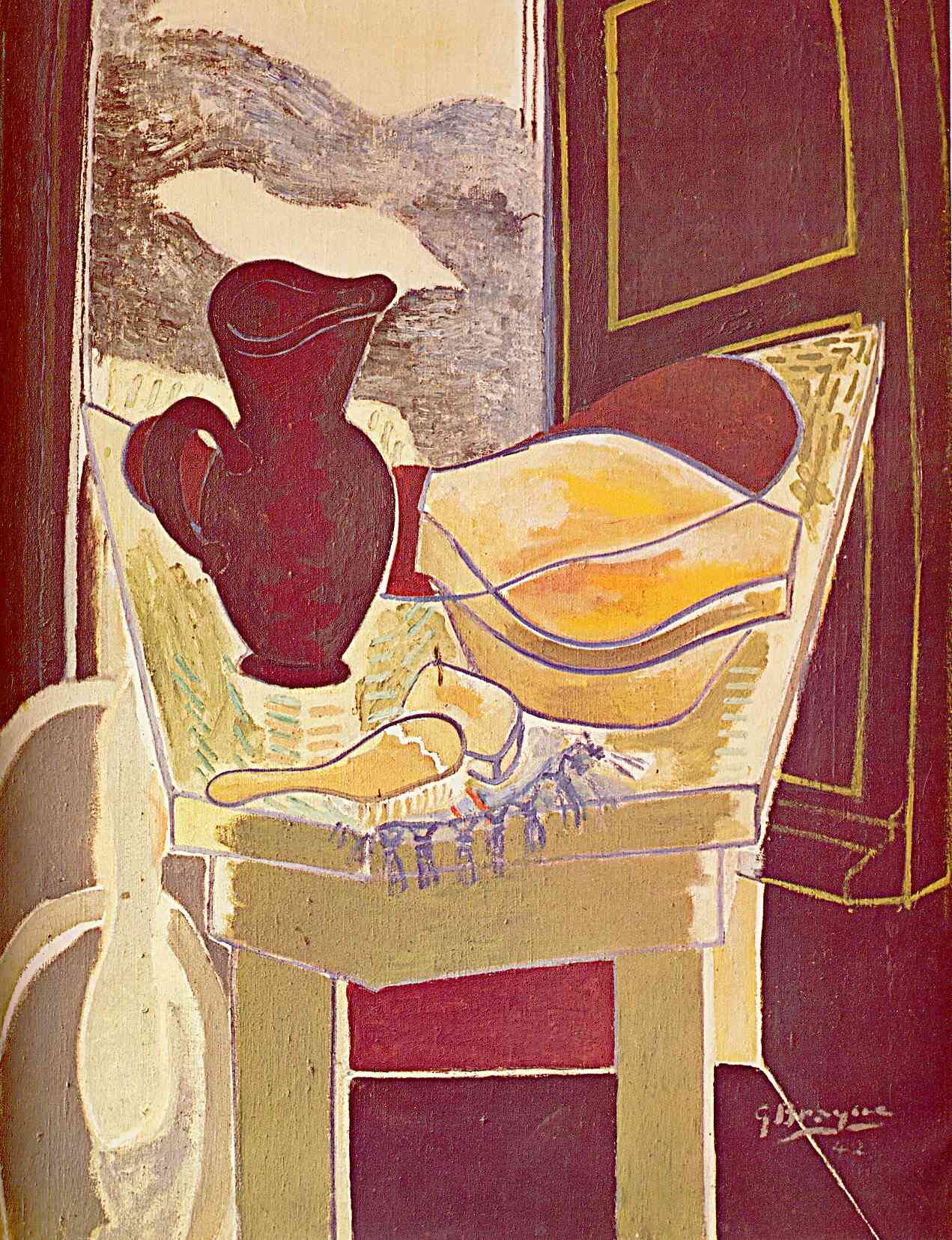 The wash stand (1942) - Georges Braque Tablo
