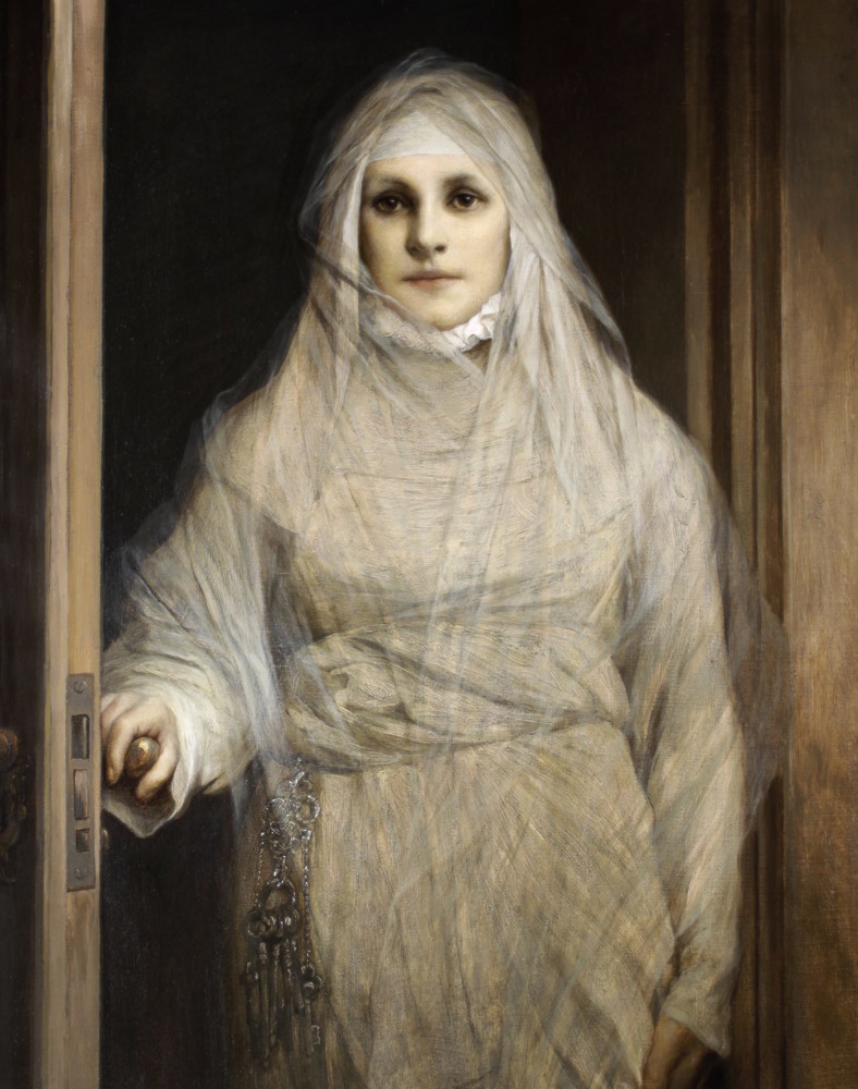 The white woman 1900 – Gabriel von Max Tablo