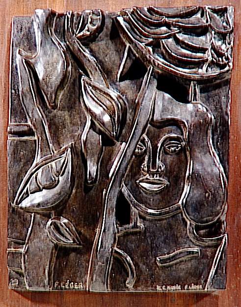 The woman leaves (the woman with the bird) - Fernand Léger Tablo