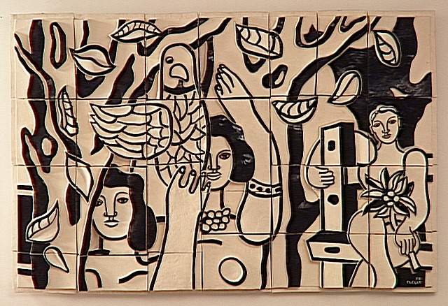 The worker sitting - Fernand Léger Tablo