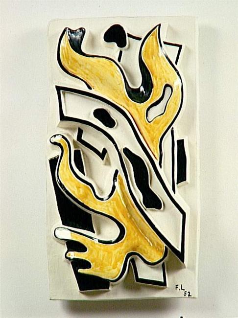 The yellow flame (1952) - Fernand Léger Tablo