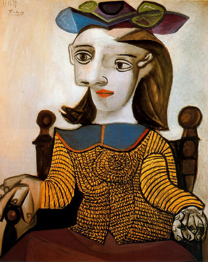The yellow shirt (Dora Maar) (1939) - Pablo Picasso Tablo