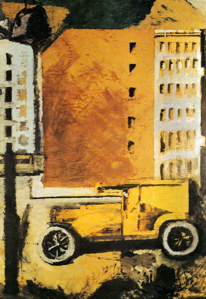 The yellow truck - Mario Sironi Tablo