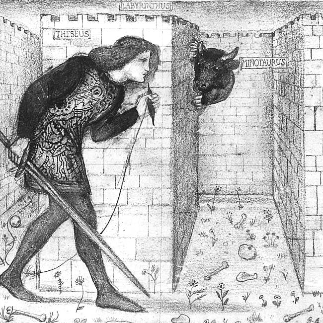 Theseus – Edward Burne-Jones Tablo
