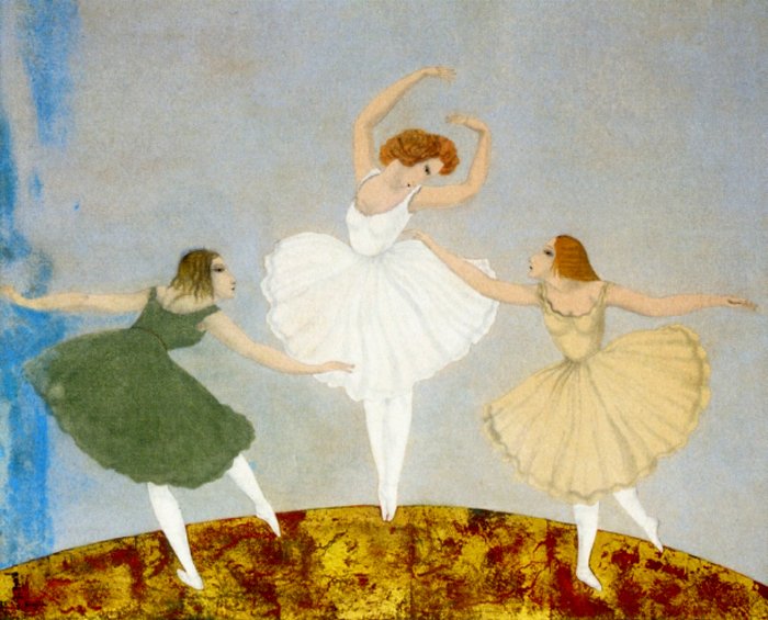 Three Ballerinas (1918) – Tsuguharu Foujita Tablo