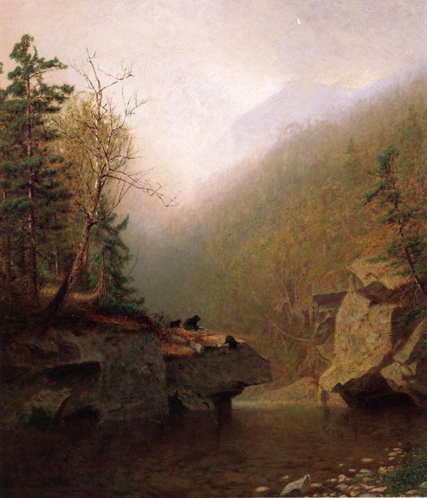 Three Bears (1865) - Alexander Helwig Wyant Tablo