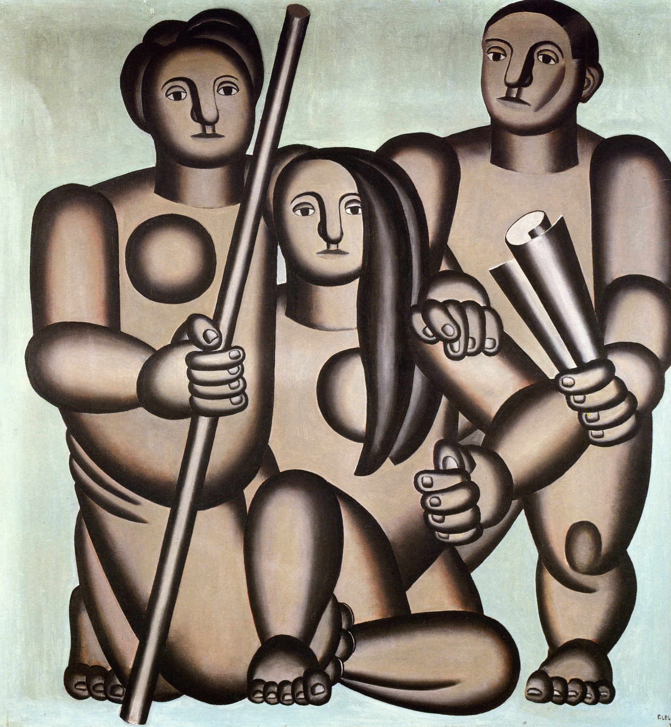 Three Characters (1924) - Fernand Léger Tablo