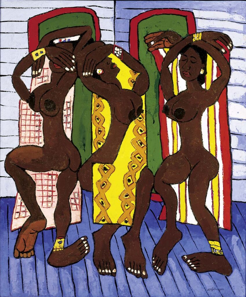 Three Dancers (1940) - William H. Johnson Tablo