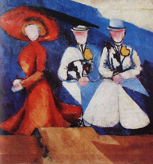 Three Female Figures (1910) - Aleksandra Ekster Tablo