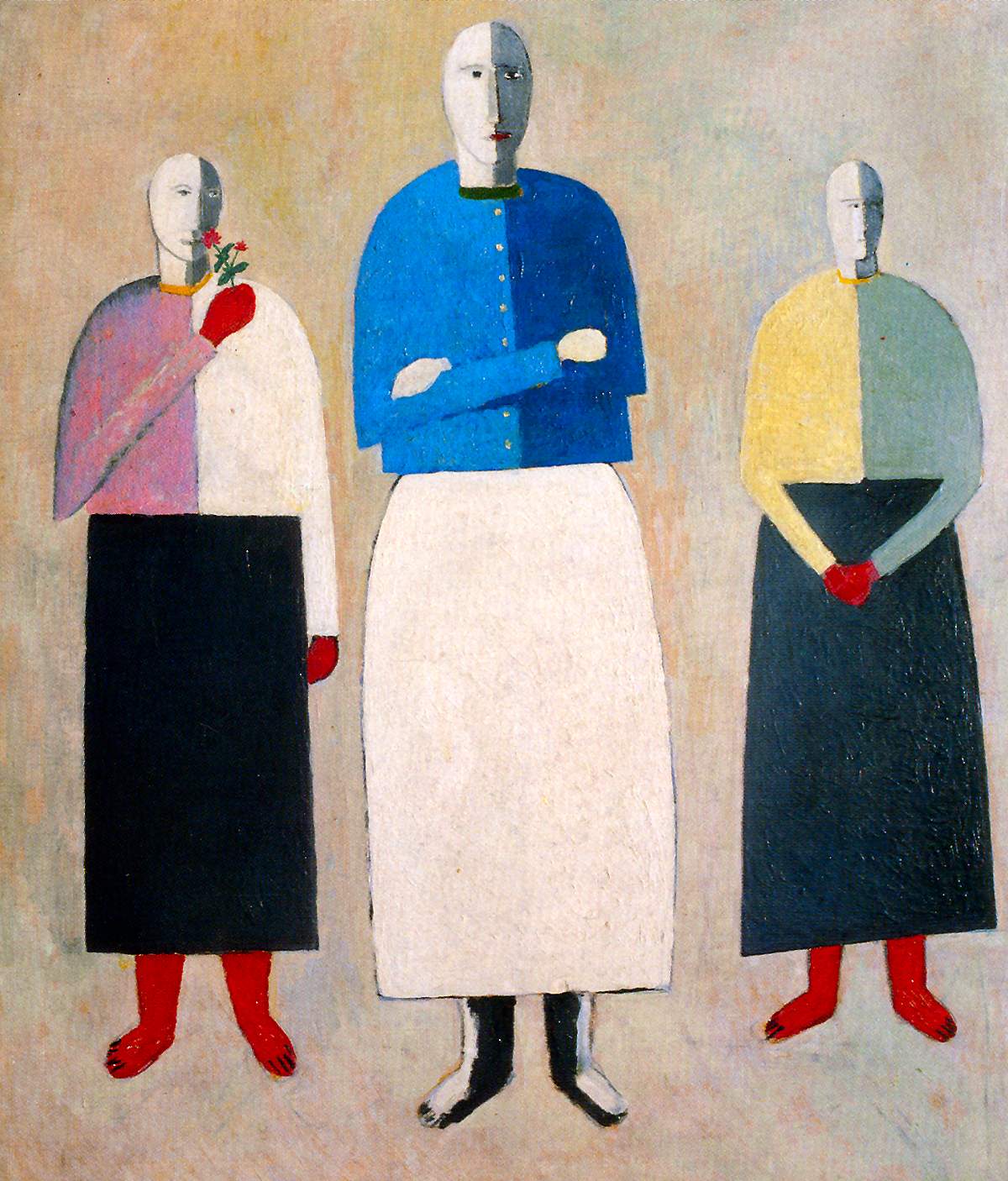 Three Girls (1932) - Kazimir Malevich Tablo