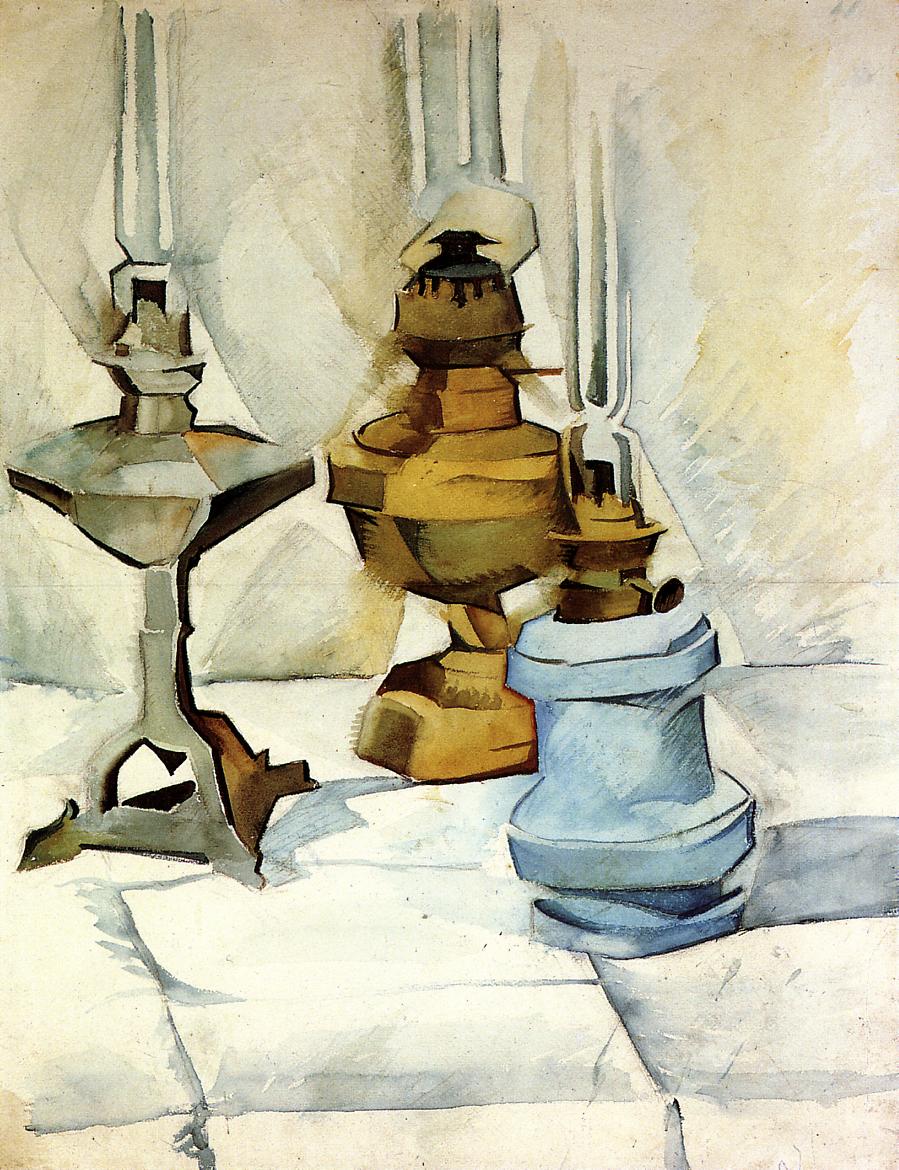 Three Lamps (1910) - Juan Gris Tablo