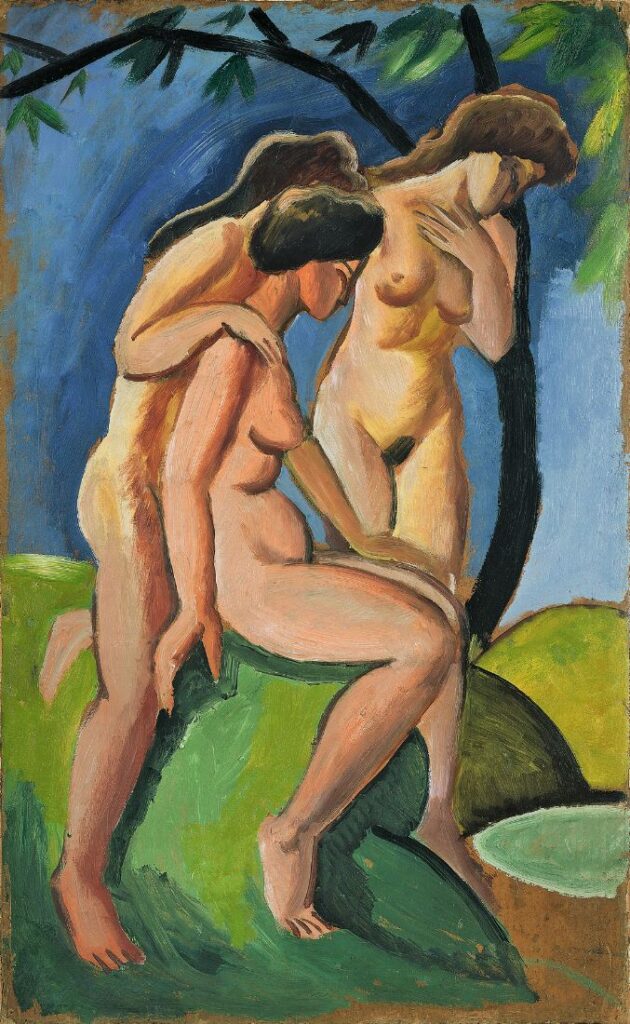 Three Nudes (1913) - August Macke Tablo
