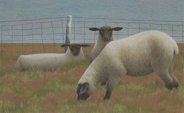 Three Sheep (1954) - Alex Colville Tablo