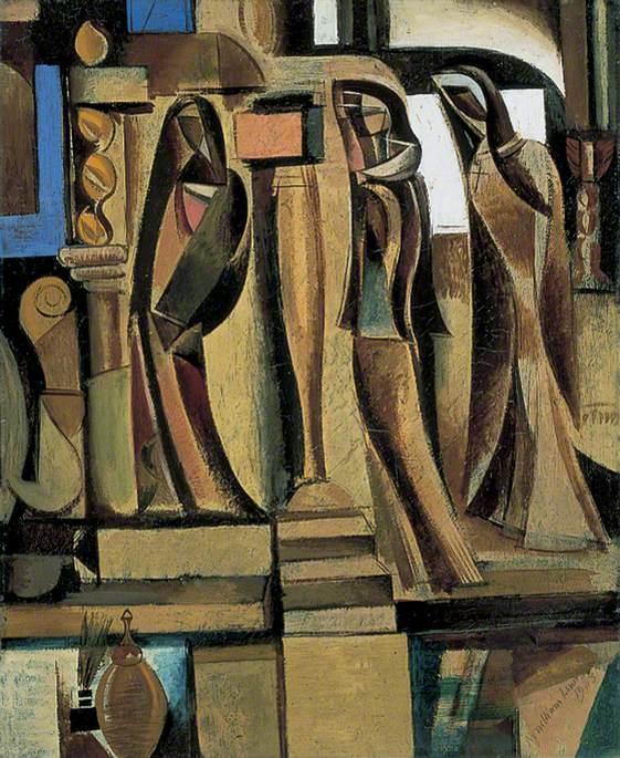 Three Veiled Figures (1933) - Wyndham Lewis Tablo