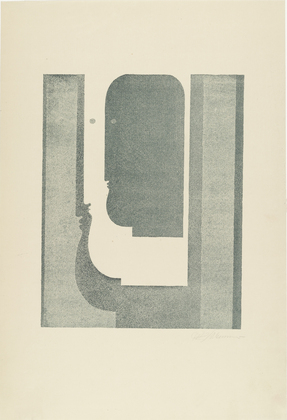 Three Vertical Profiles (Drei senkrechte Profile) (1920) – Oskar Schlemmer Tablo