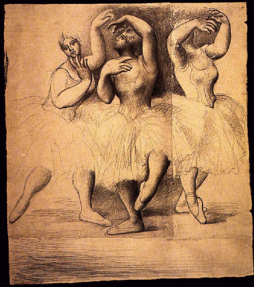 Three dancers (1919) - Pablo Picasso Tablo