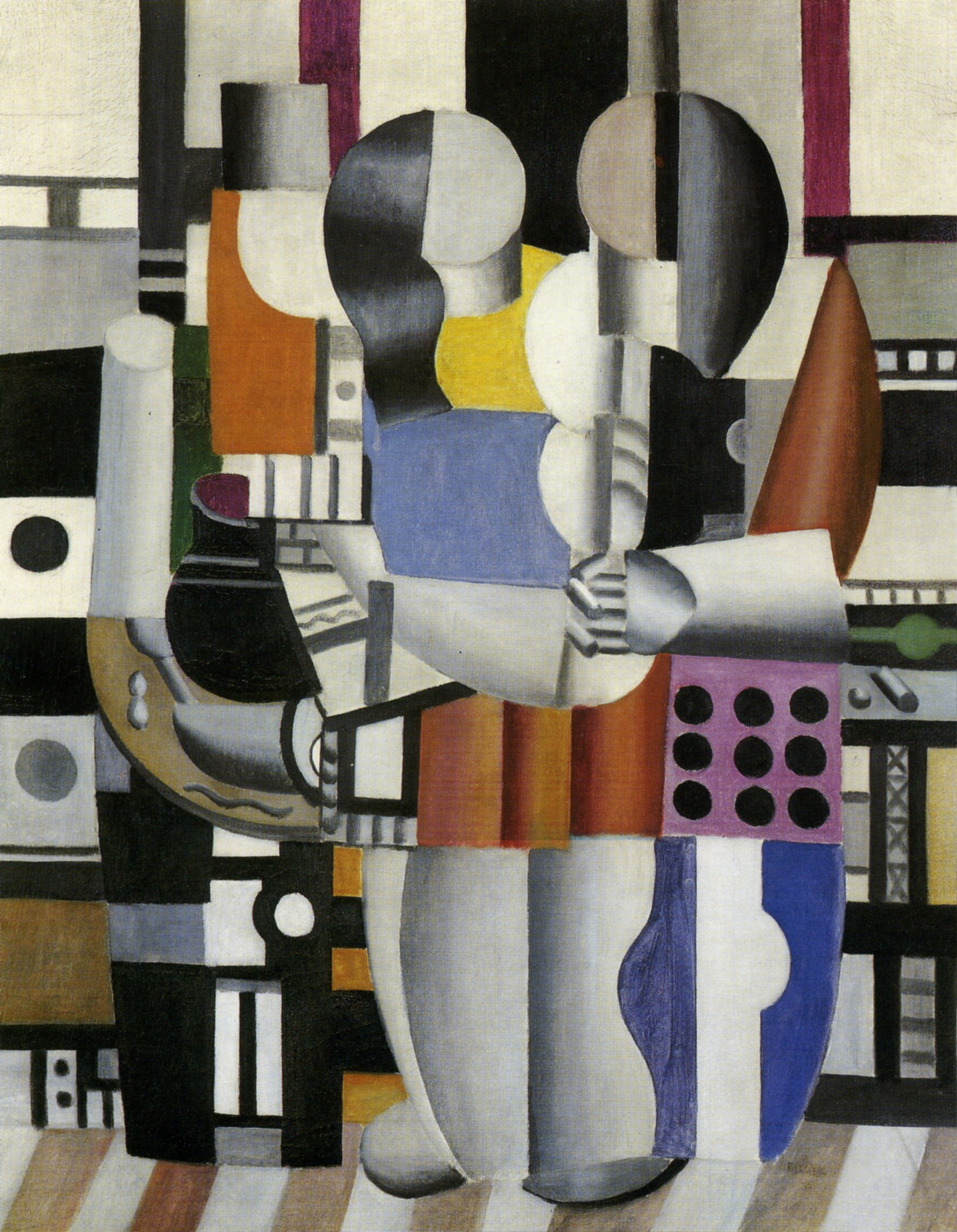 Three figures (1921) - Fernand Léger Tablo