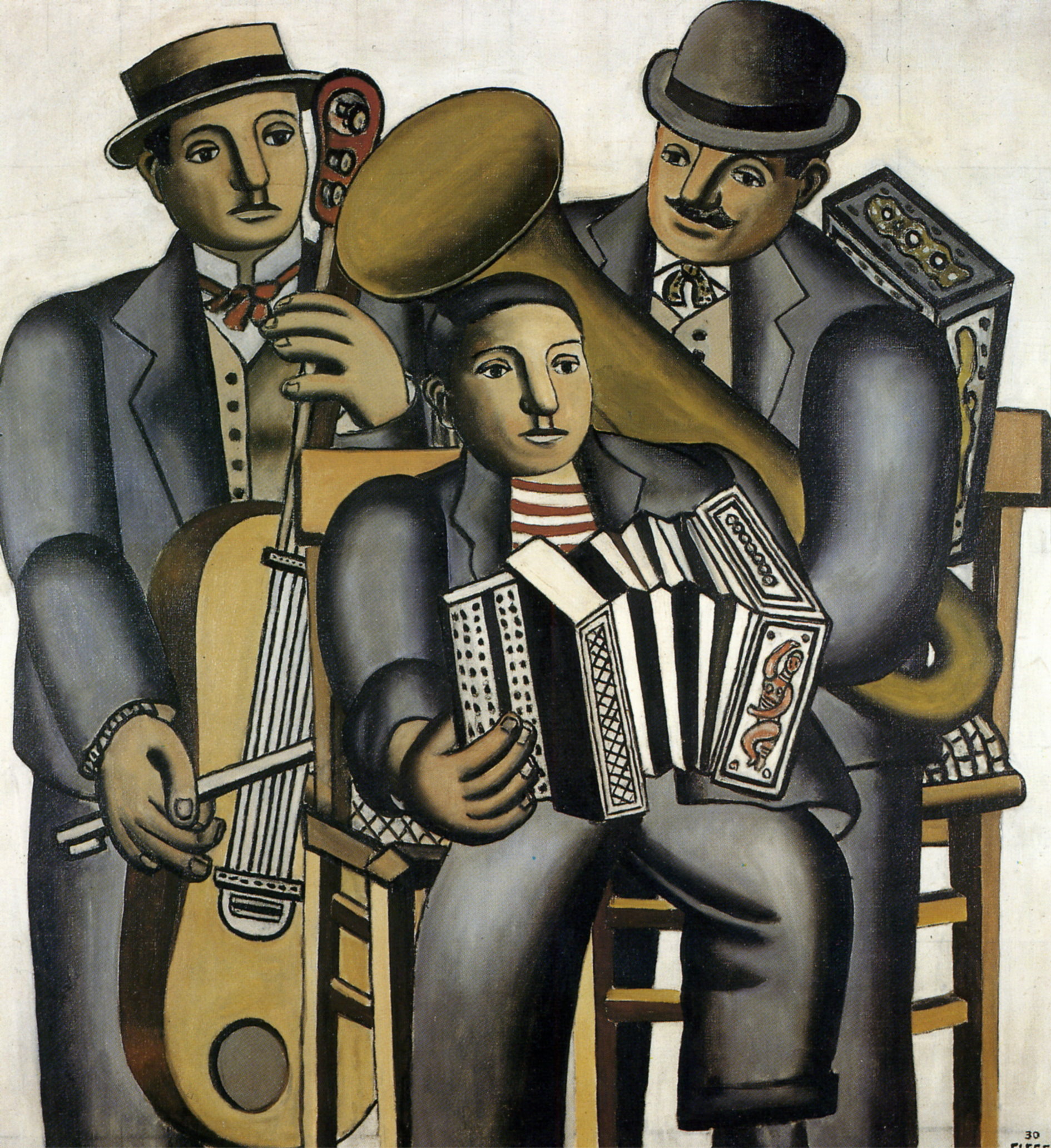 Three musicians (1930) - Fernand Léger Tablo