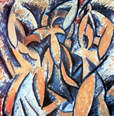 Three women (Rhythmical version) (1908) - Pablo Picasso Tablo