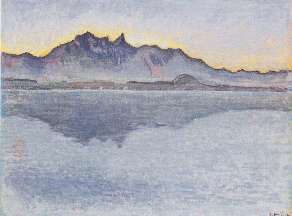 Thun, Stockhornkette, evening (1912) - Ferdinand Hodler Tablo
