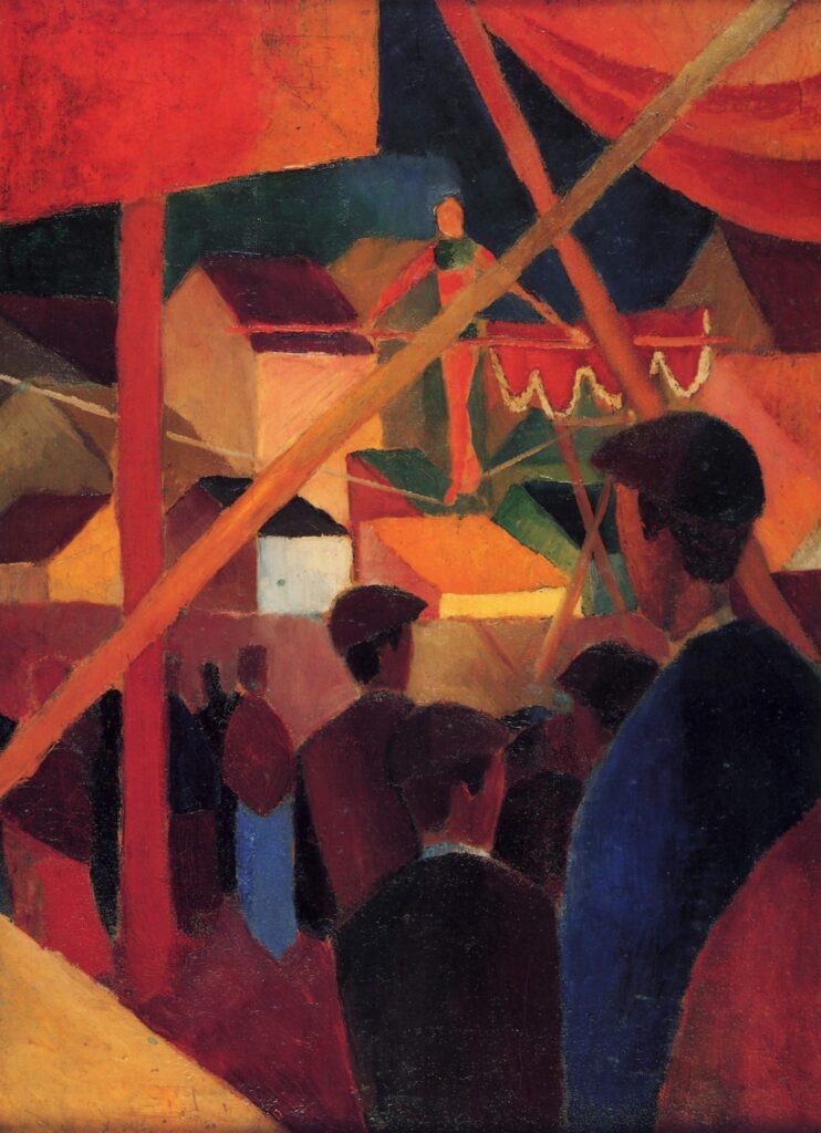 Tightrope walker (1914) - August Macke Tablo