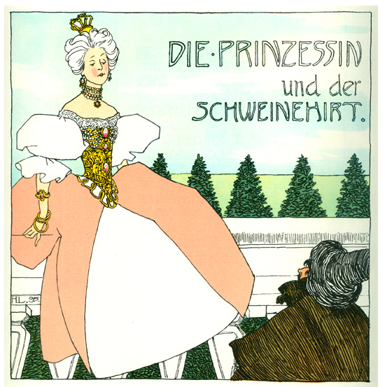 Titel a Schweinehirt (1897) – Heinrich Lefler Tablo