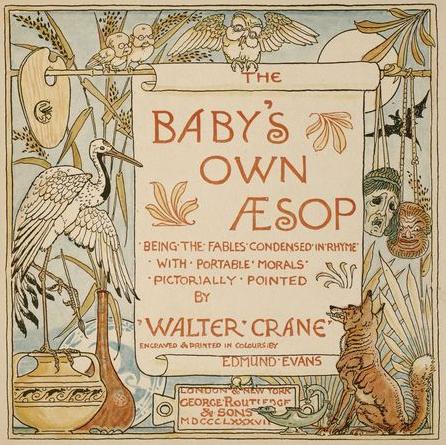 Title page of Baby’s Own Aesop (1887) – Walter Crane Tablo