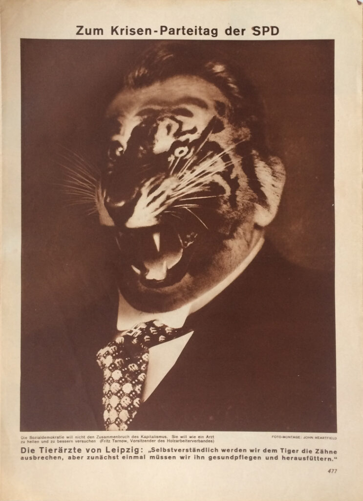 To the Crisis Party Convention of the Social Democratic Party, from the Workers' Illustrated News (1931) - John Heartfield Tablo