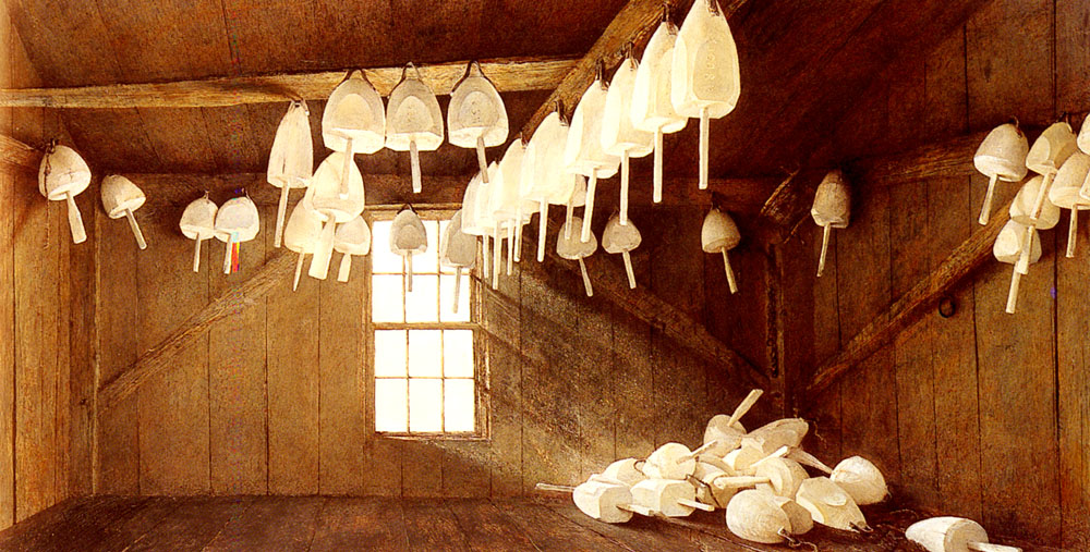 Tomorrow The Outer Shoals - Andrew Wyeth Tablo