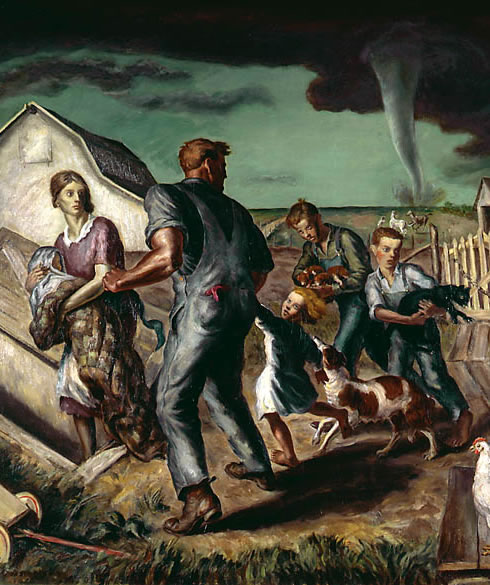 Tornado Over Kansas (1929) - John Steuart Curry Tablo