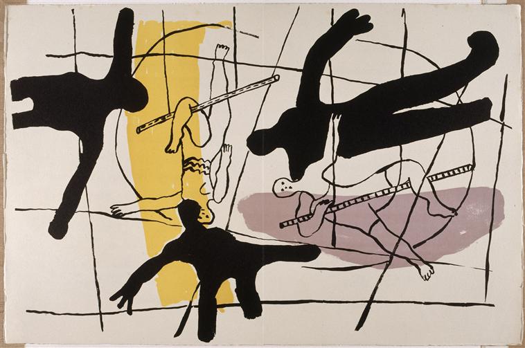 Trapeze (1950) - Fernand Léger Tablo