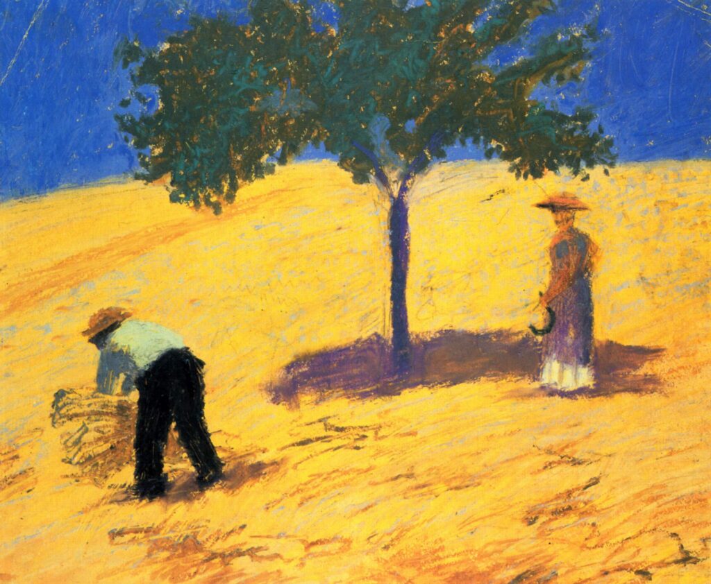 Tree in the cornfield (1907) - August Macke Tablo