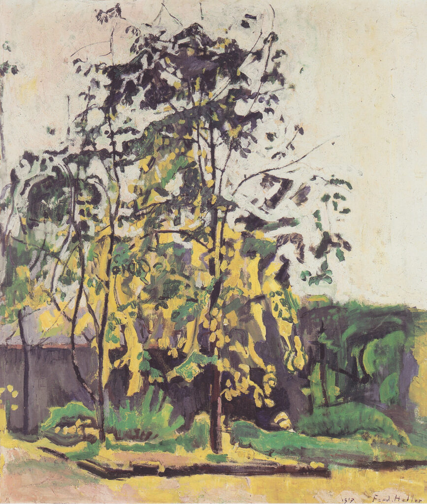 Tree in the workshop garden (1917) - Ferdinand Hodler Tablo