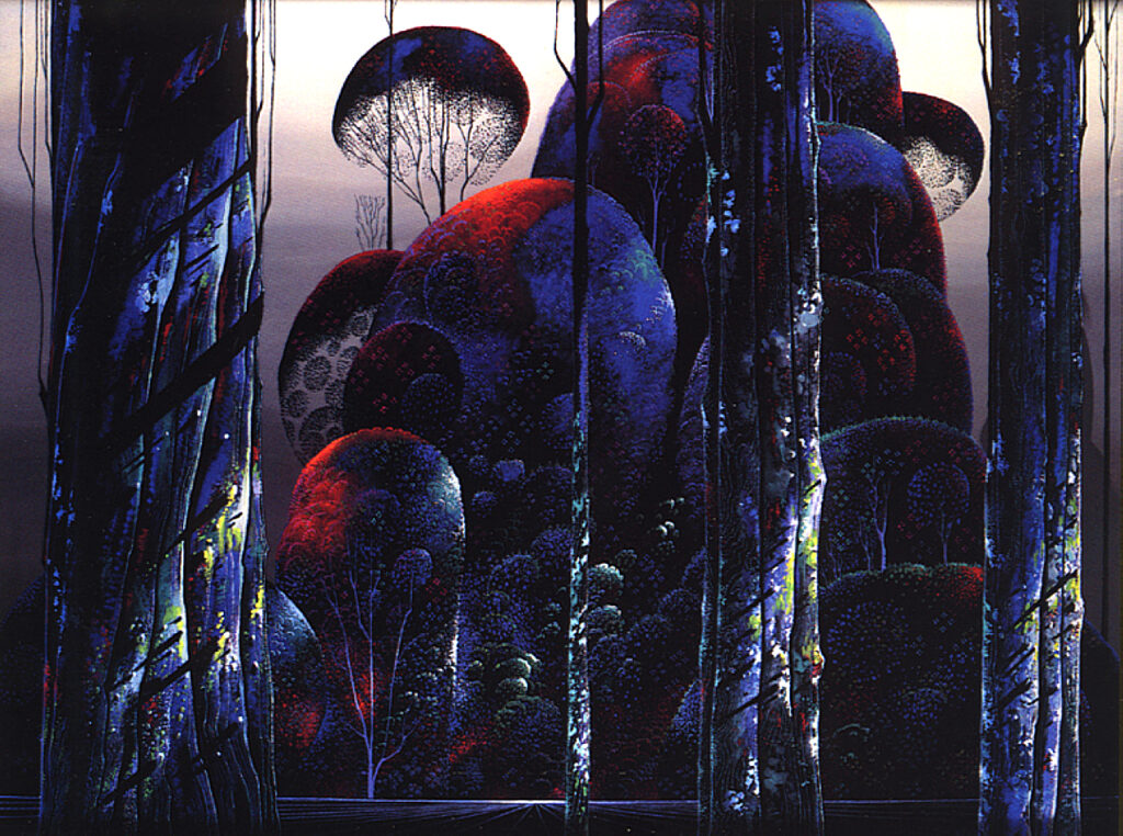 Trees Draped in Autumn - Eyvind Earle Tablo