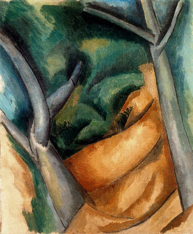 Trees at Estaque (1908) - Raoul Dufy Tablo
