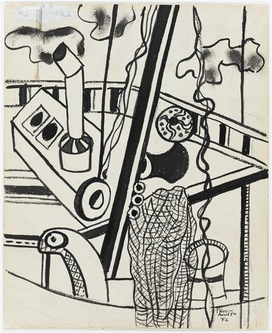 Trouville (1950) - Fernand Léger Tablo