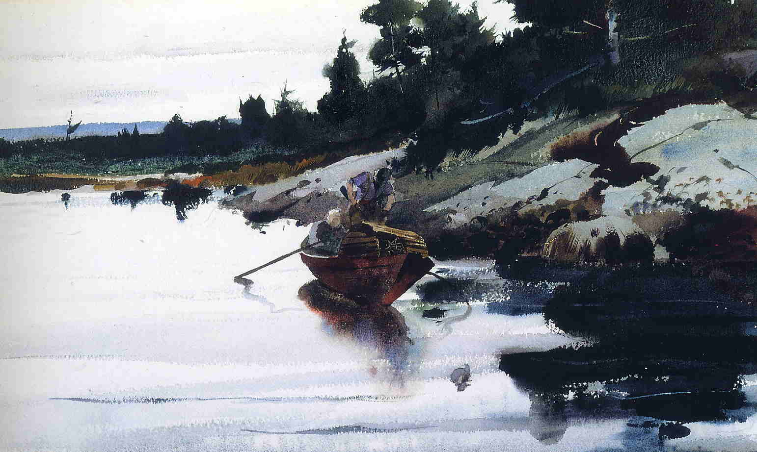 Turkey Cove Ledge - Andrew Wyeth Tablo