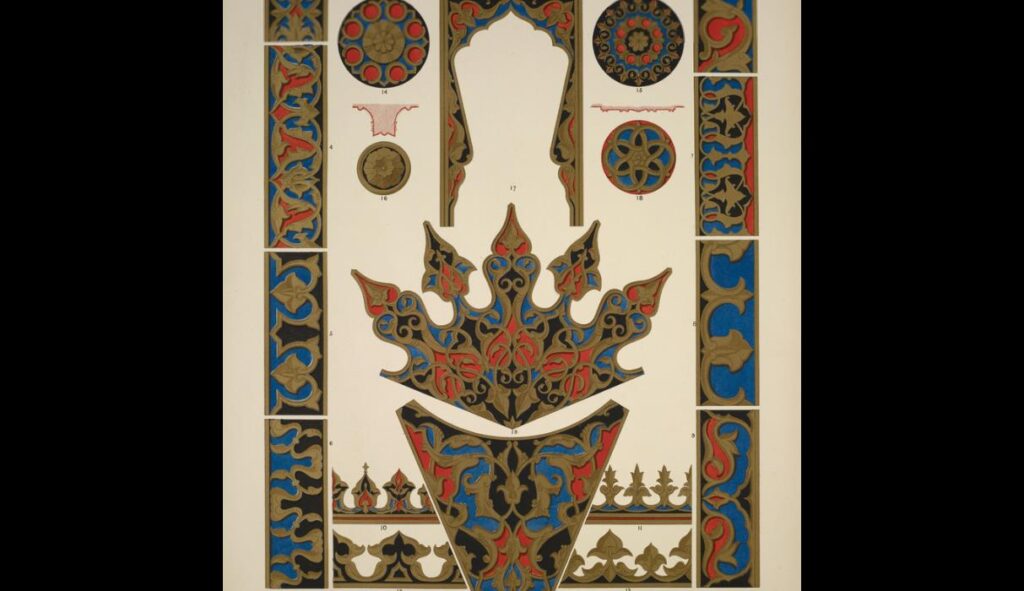 Turkish no. 1. Ornaments in relief from mosques, tombs and fountains in Constantinople - Owen Jones Tablo