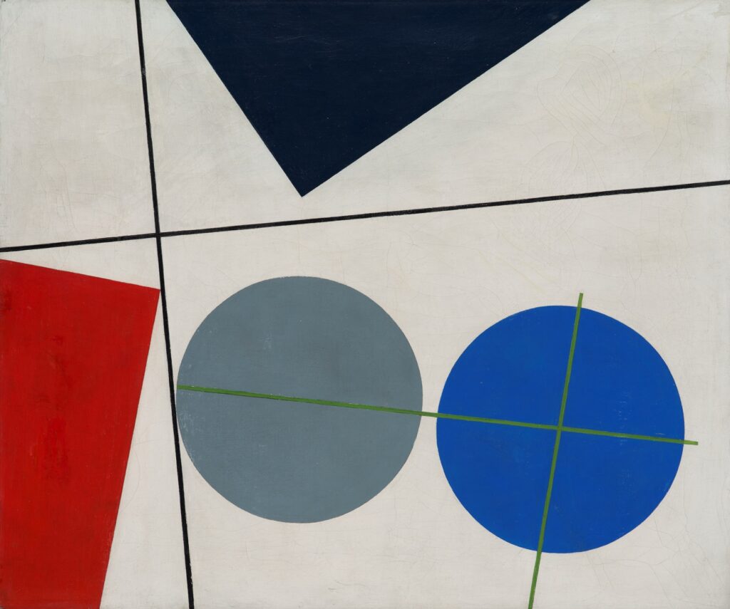 Two Circles, Planes and Crosses (1931) - Sophie Taeuber-Arp Tablo