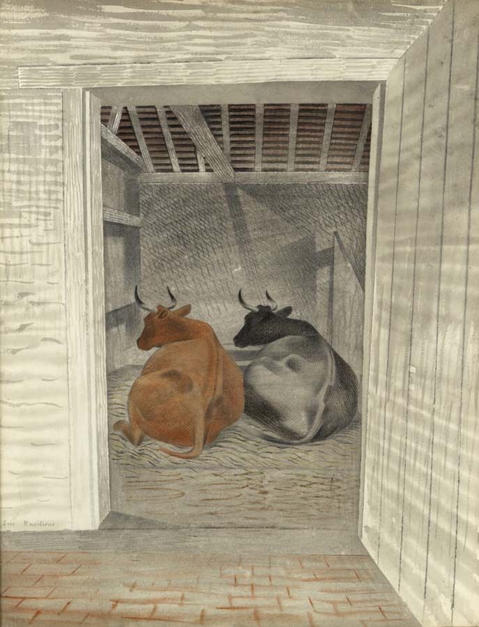 Two Cows (1935) – Eric Ravilious Tablo