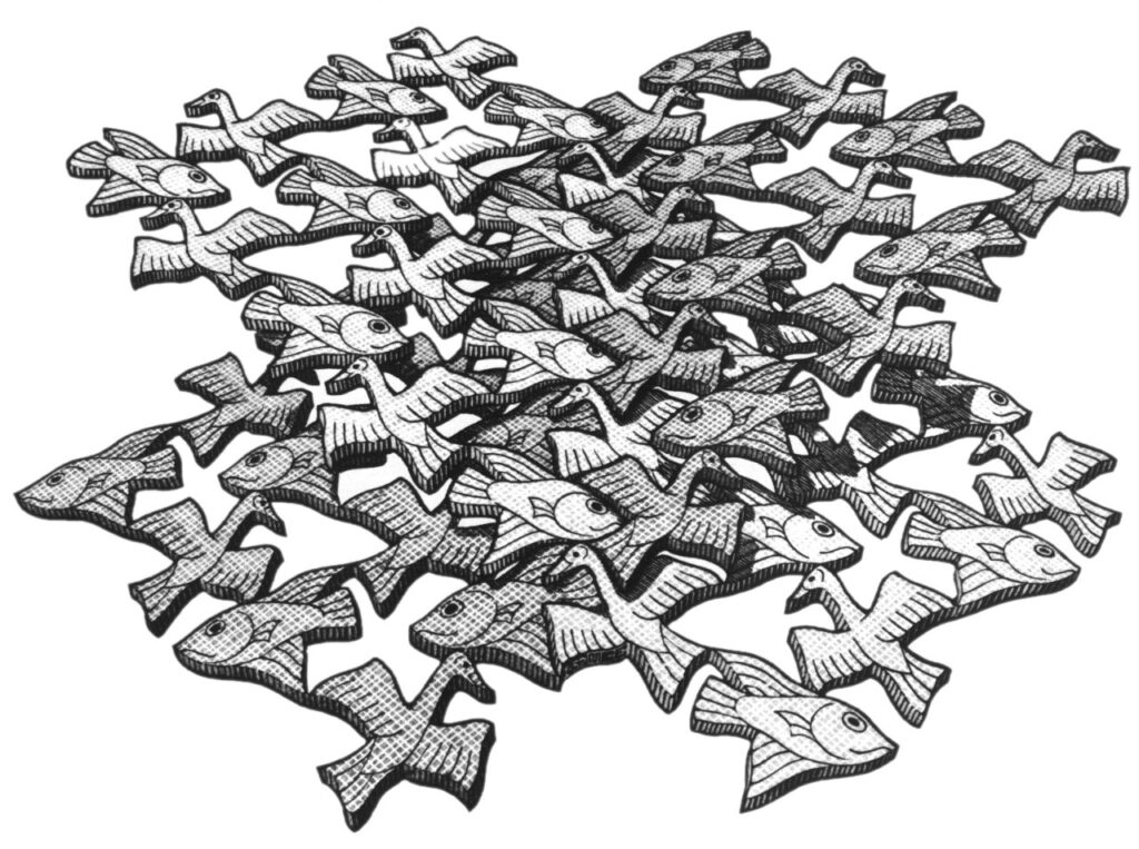 Two Intersecting Planes (1952) - M. C. Escher Tablo