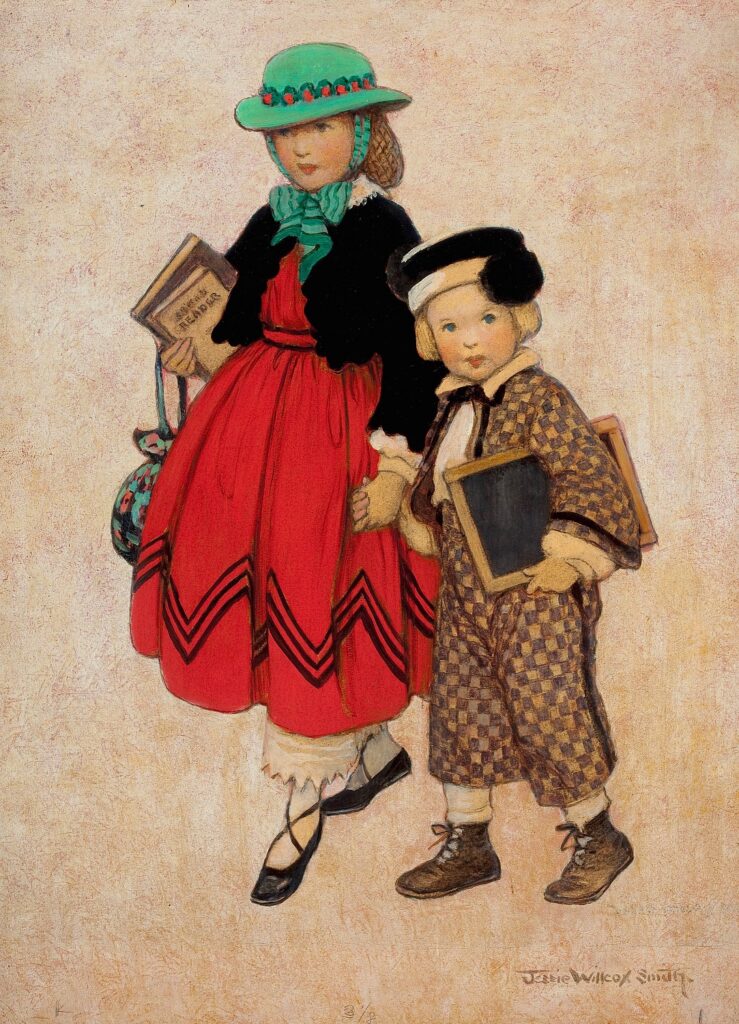 Two Little Girls (1924) - Jessie Willcox Smith Tablo