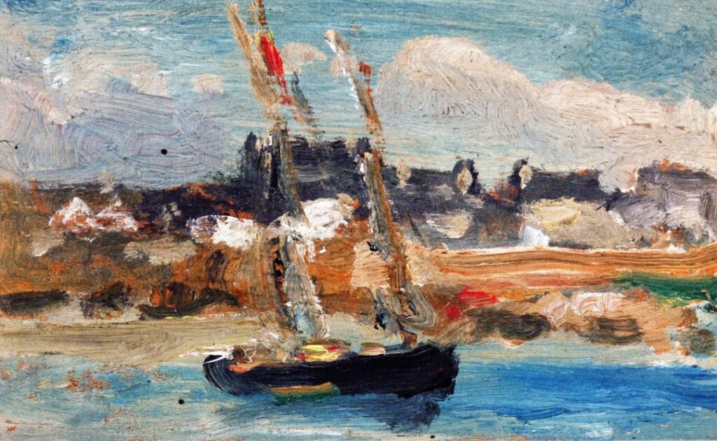 Two Masted Schooner, Concarneau (1899) - Robert Henri Tablo