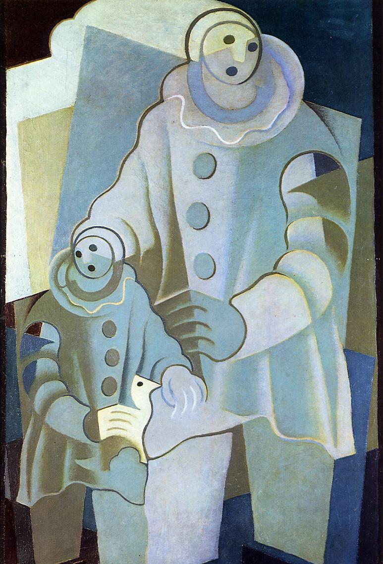Two Pierrots (1922) - Juan Gris Tablo