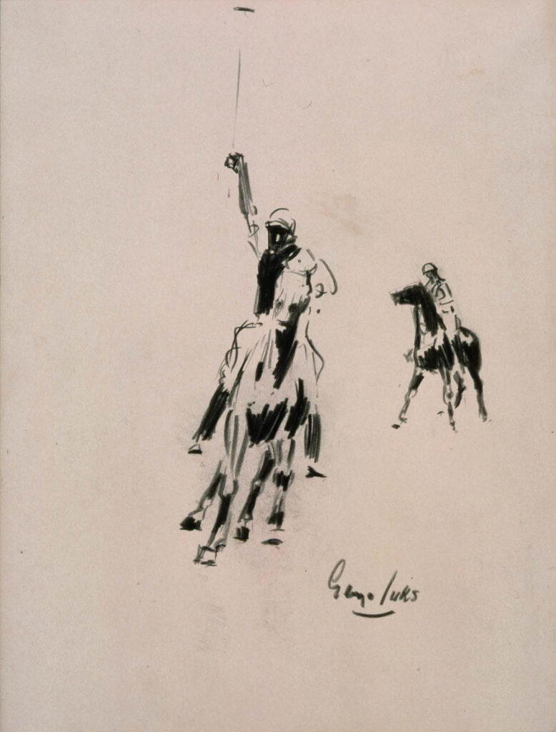 Two Polo Players - George Luks Tablo