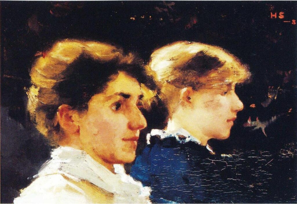 Two Profiles - Marianne Stokes Tablo