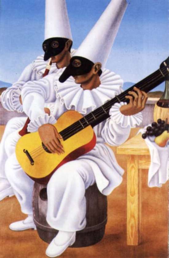 Two Punchinellos (1922) - Gino Severini Tablo